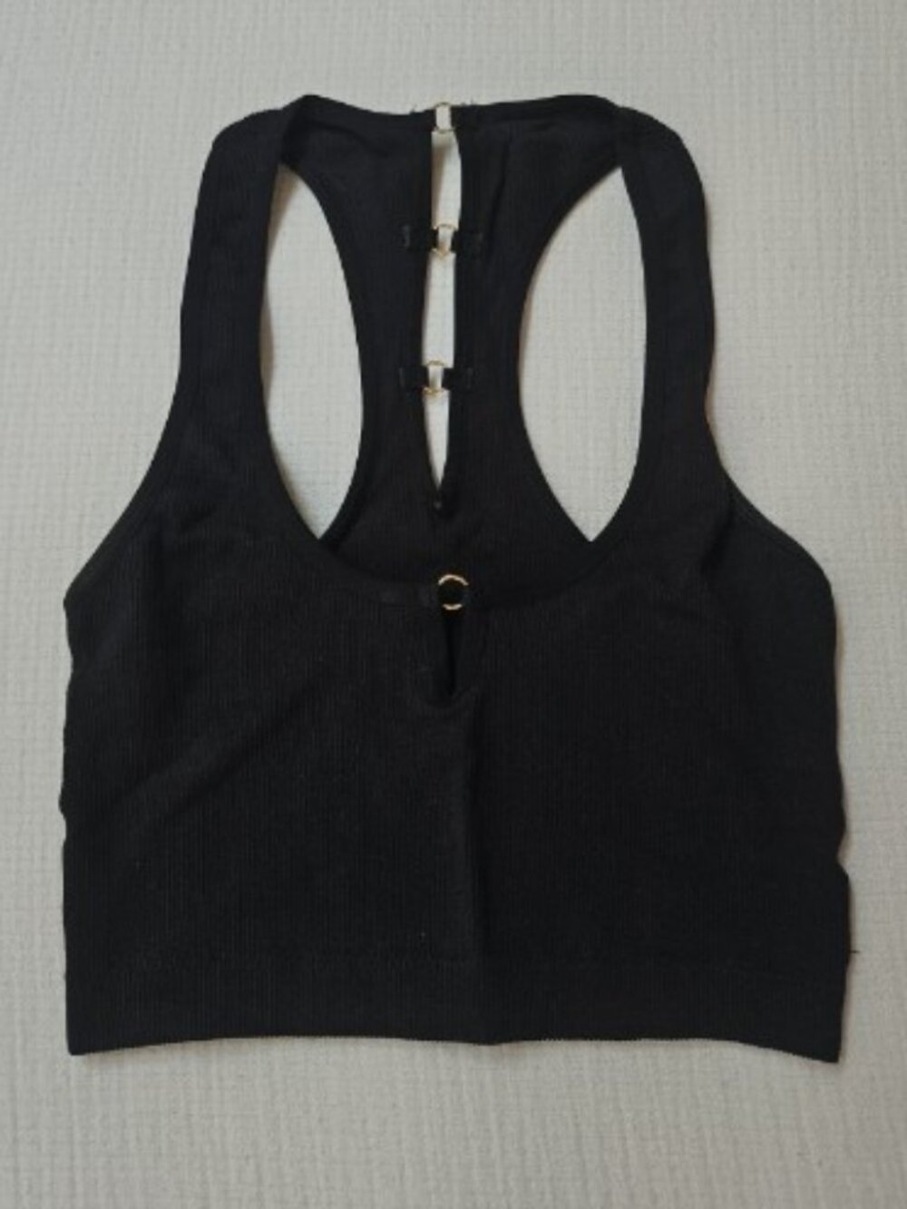 Aerie Ribbed Eyelet Crop/Bra Tank